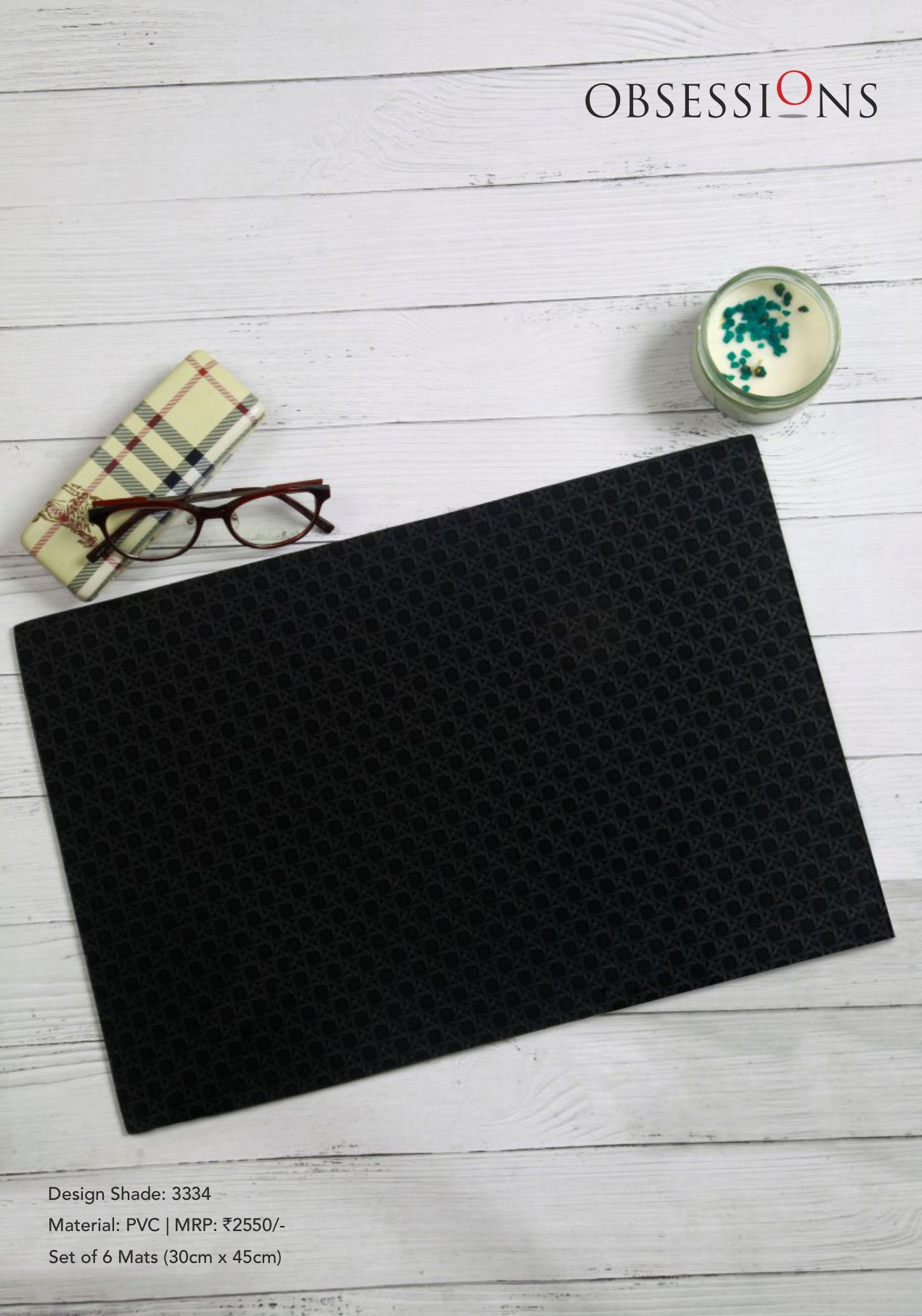Obsessions Canvas Table Mat 6pcs Set