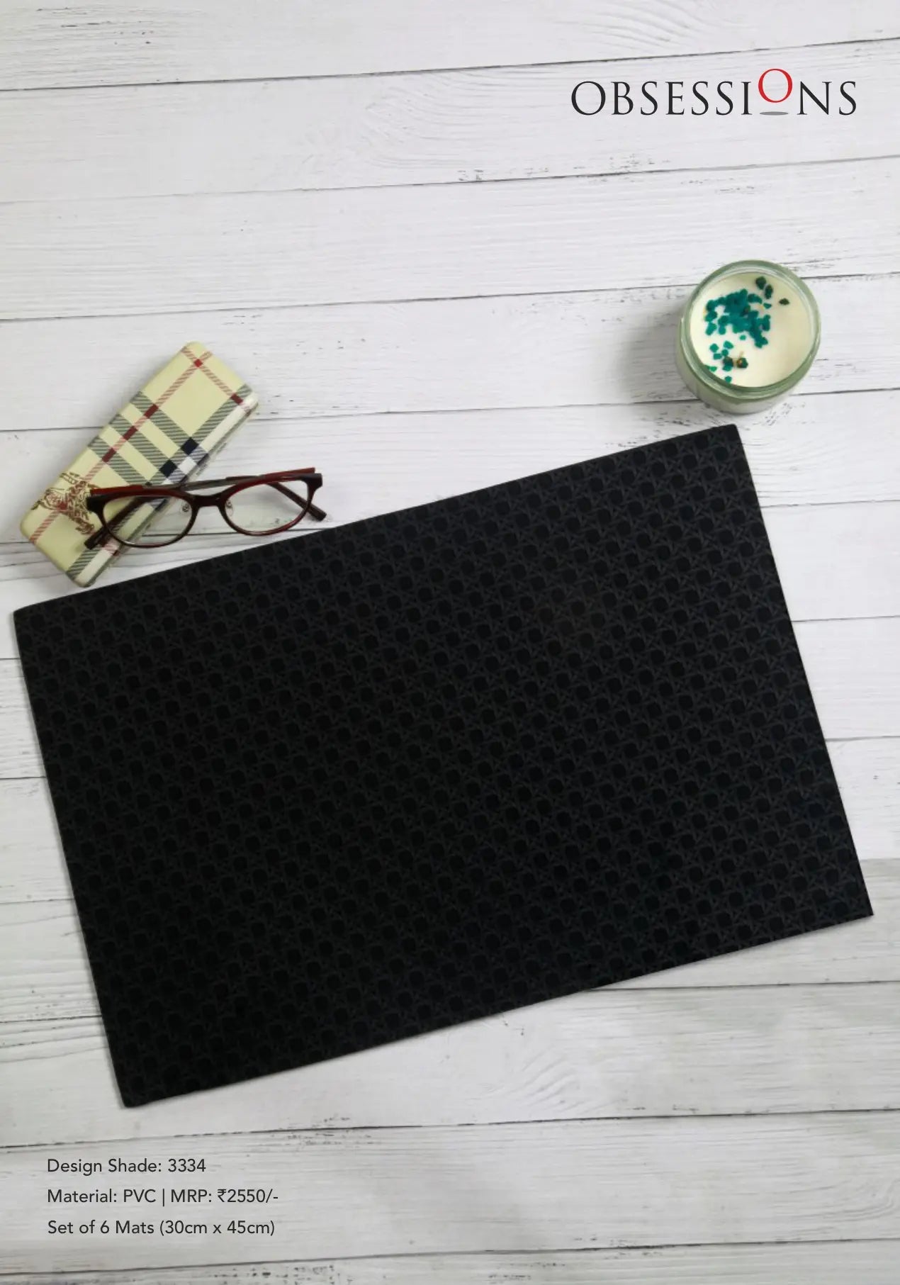 Obsessions Canvas Table Mat 6pcs Set OBSESSIONS