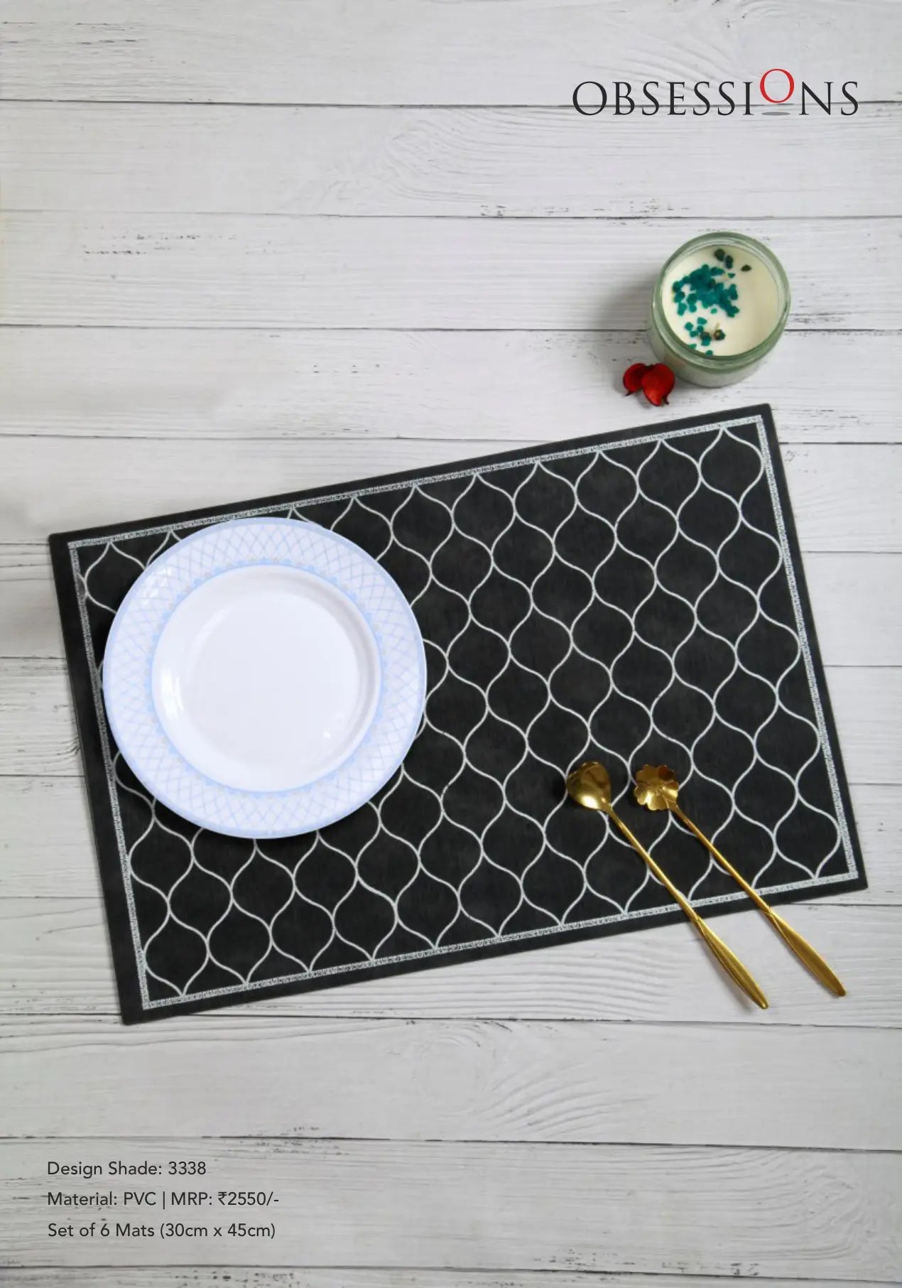 Obsessions Canvas Table Mat 6pcs Set OBSESSIONS
