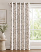 Brown Botanical Curtain | Grahsajja | Polyester | 48 Inch Width