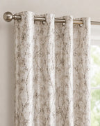 Brown Botanical Curtain | Grahsajja | Polyester | 48 Inch Width