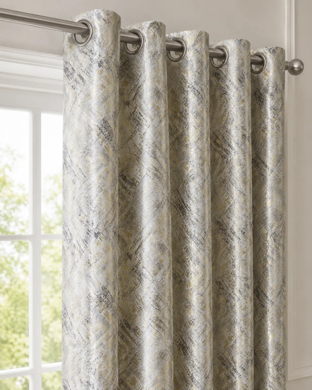 Des803  Abstract Curtain | Grahsajja | Polyester | 48 Inch Width