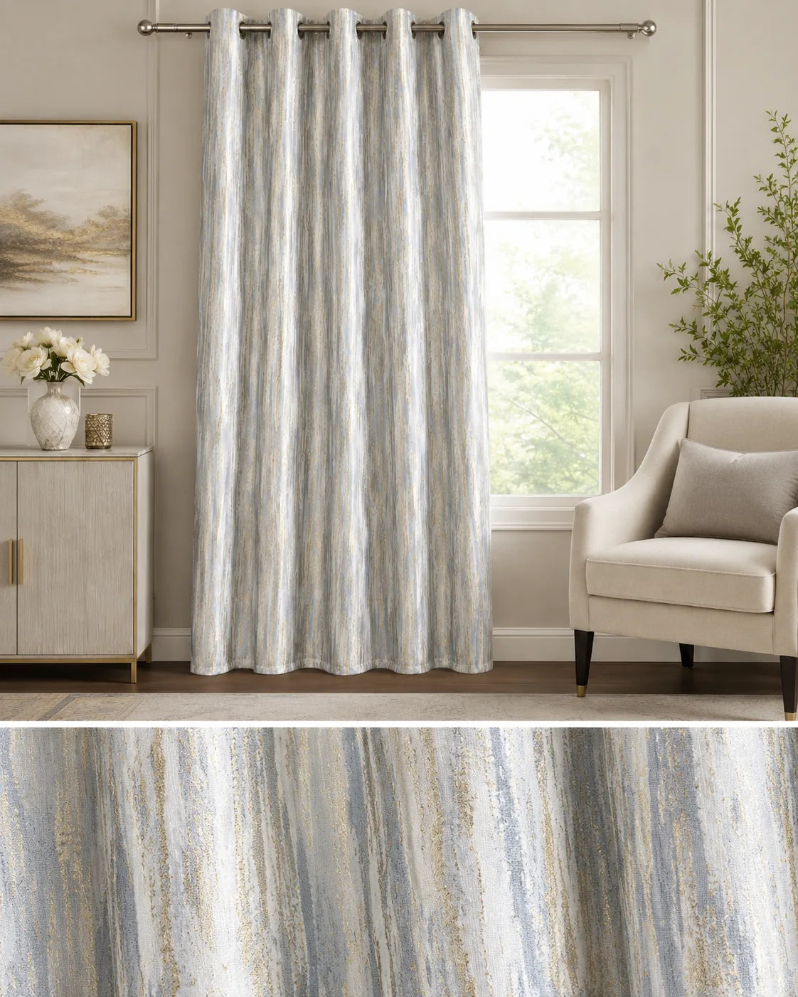 Design No. 805 Curtain | Grahsajja | Polyester | 48 Inch Width