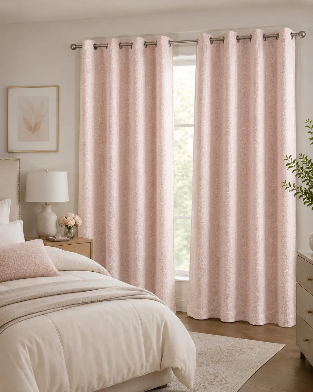 Design No. 1108 Curtain | Grahsajja | Polyester | 48 Inch Width Pink