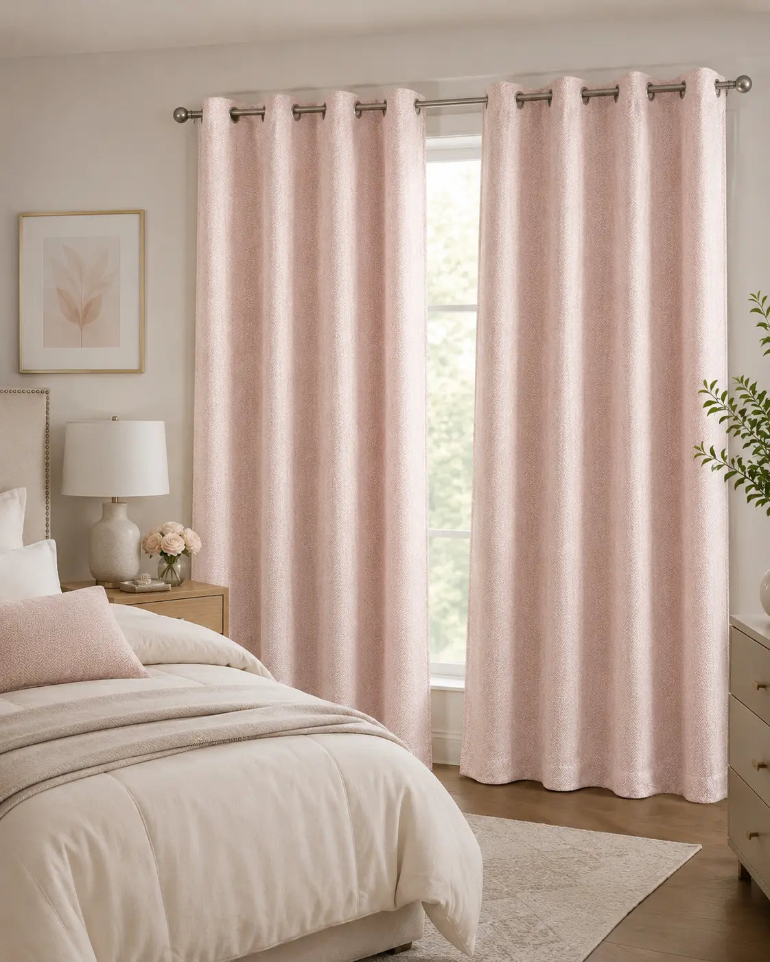 Design No. 1108 Curtain | Grahsajja | Polyester | 48 Inch Width Pink