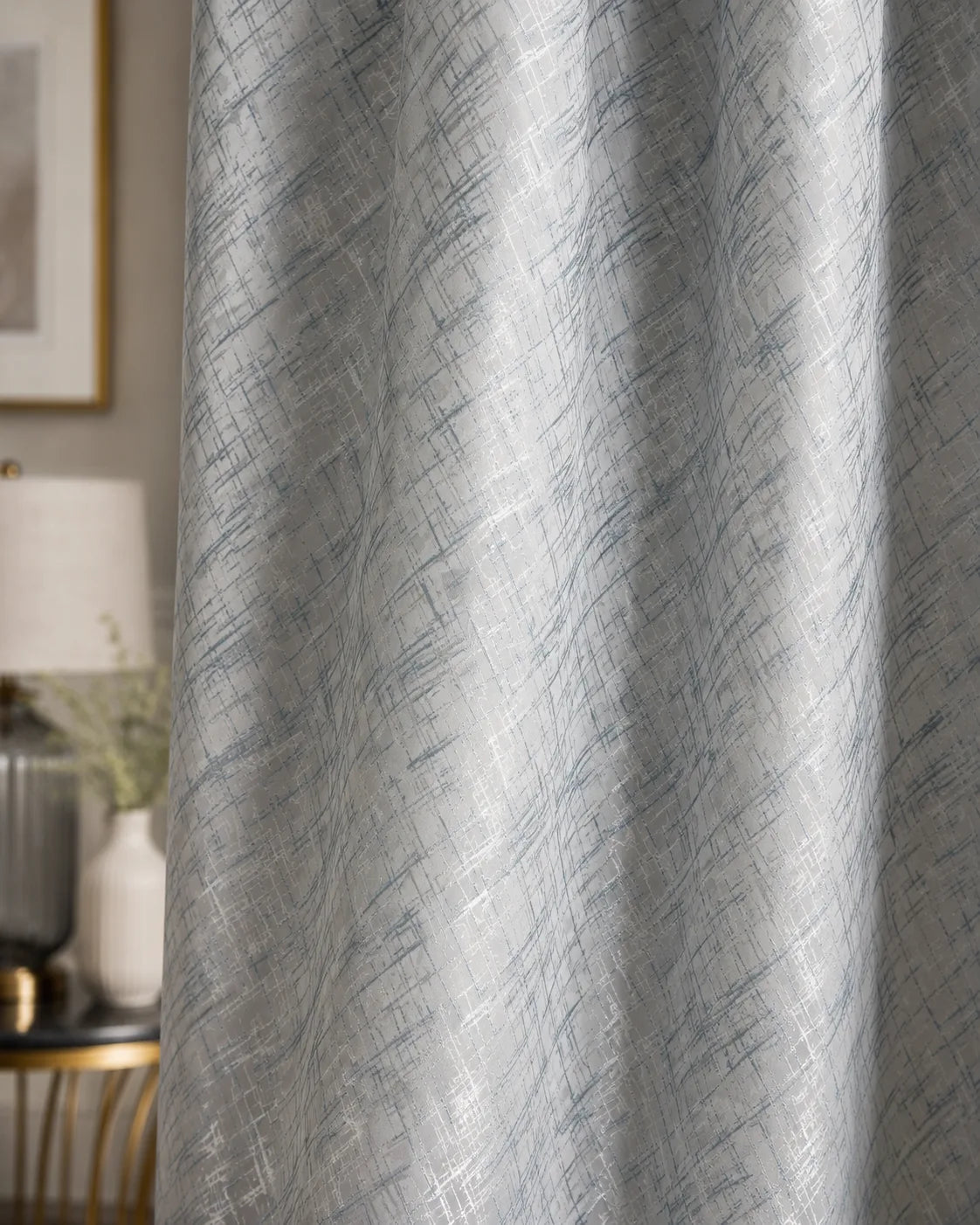 Design No. 1109 Curtain | Grahsajja | Polyester | 48 Inch Width Blue
