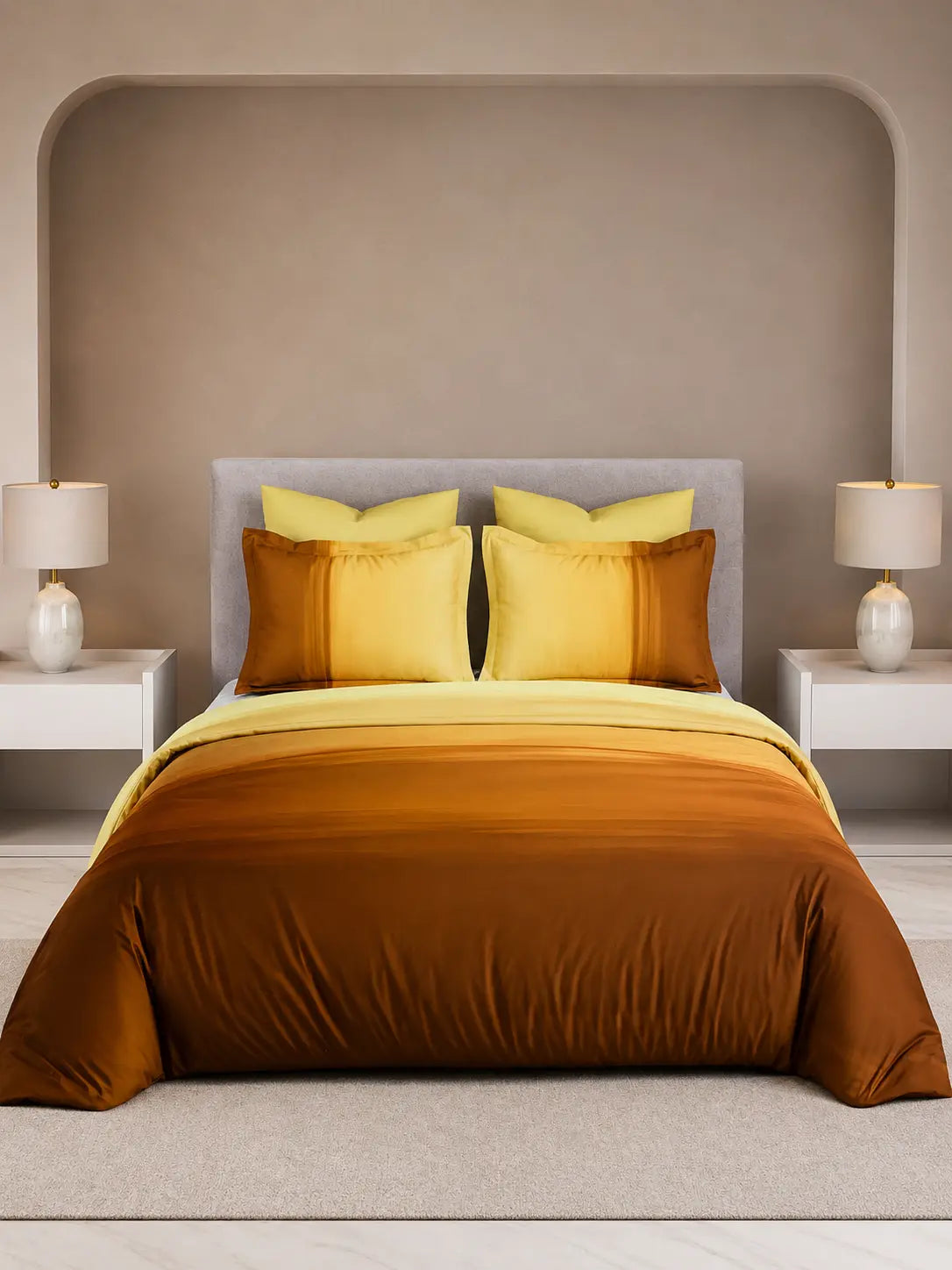 D'decor Bedsheet Super King Size BALAYAGE Dusty Clay Esteem Collection