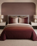 D'decor Bedsheet Super King Size BALAYAGE Maroon Esteem Collection
