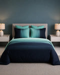D'decor Bedsheet Super King Size BALAYAGE Tapestry Blue Esteem Collection