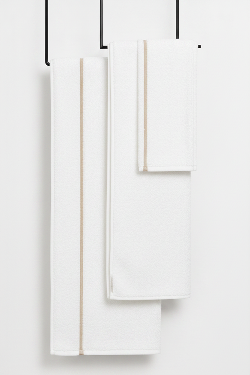 Spread Spain Limited Edition Towel | White Towel Beige border
