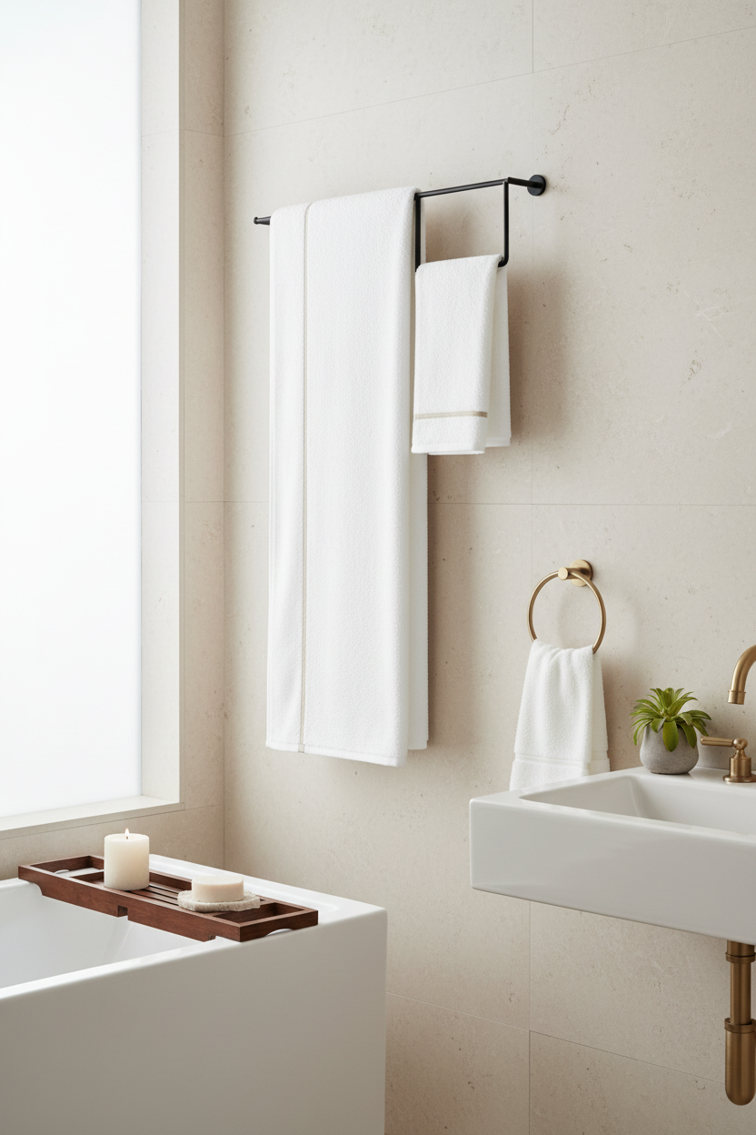 Spread Spain Limited Edition Towel | White Towel Beige border