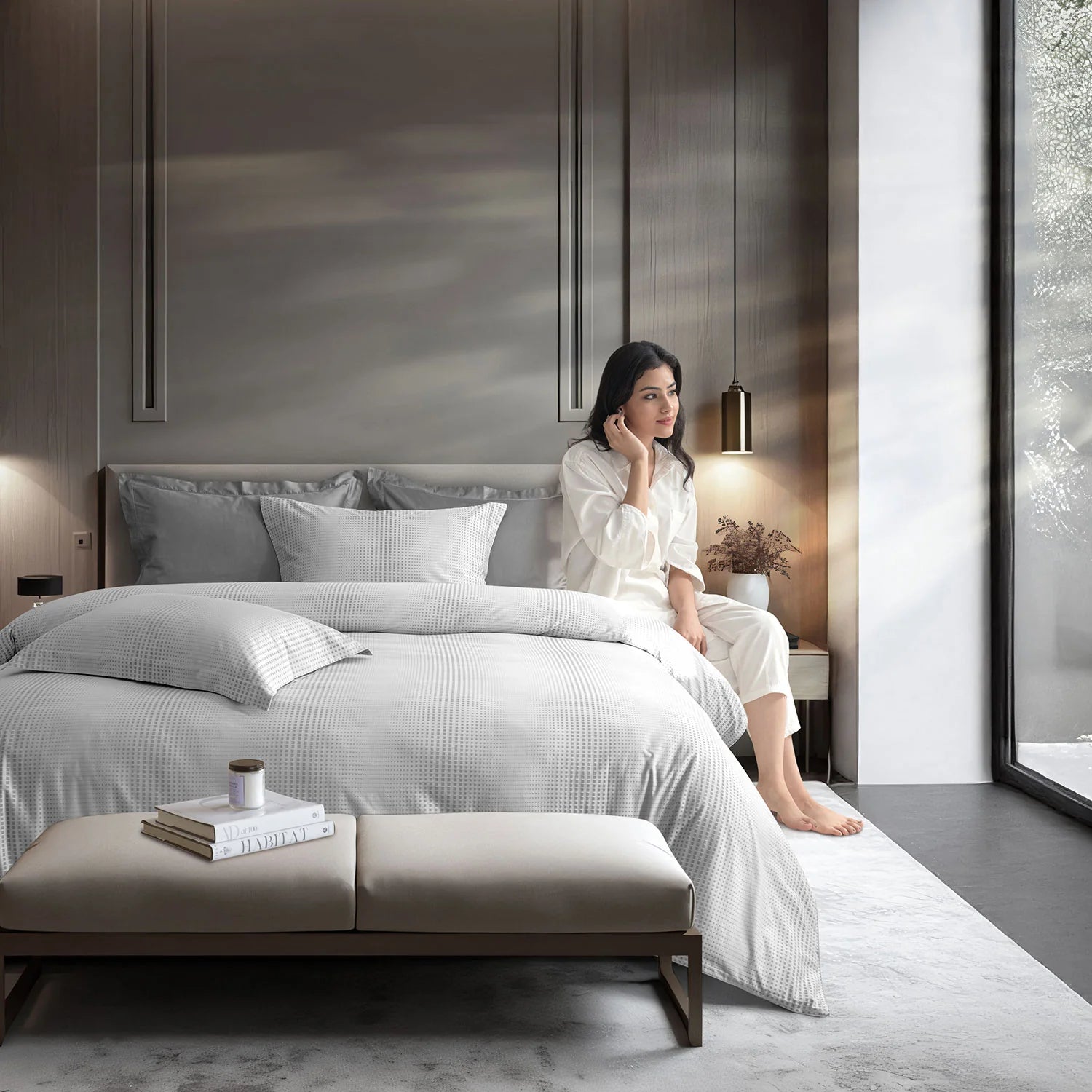 700 TC ITALIAN COUTURE LUXURY BEDSHEET SET 208