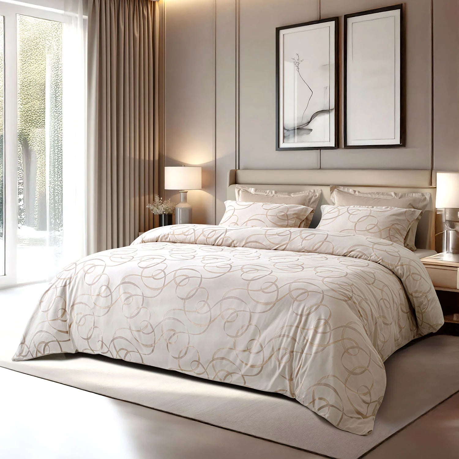 700 TC ITALIAN COUTURE LUXURY BEDSHEET SET 206