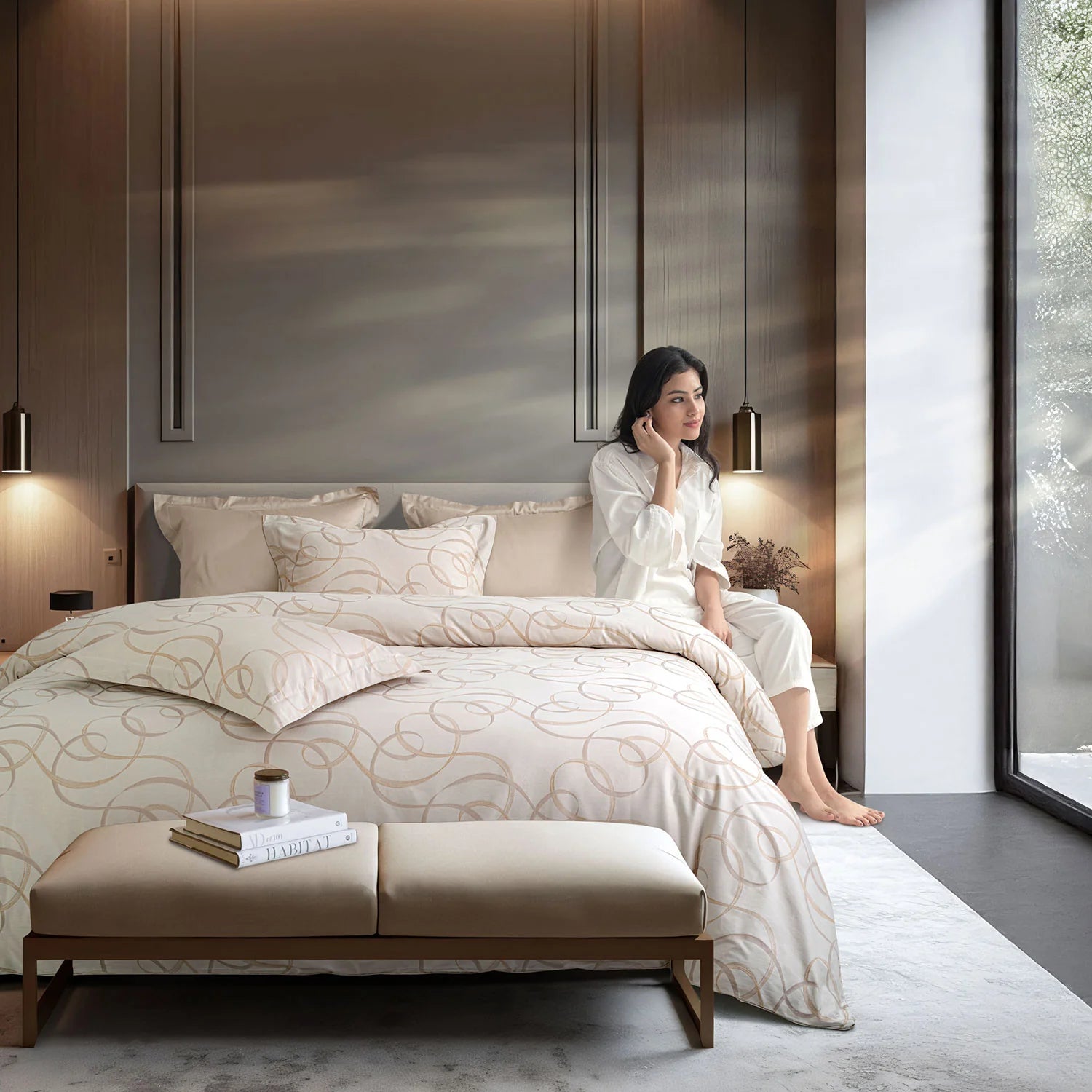 700 TC ITALIAN COUTURE LUXURY BEDSHEET SET 206