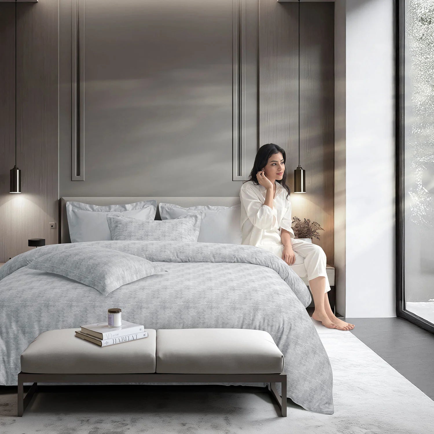 700 TC ITALIAN COUTURE LUXURY BEDSHEET SET 203