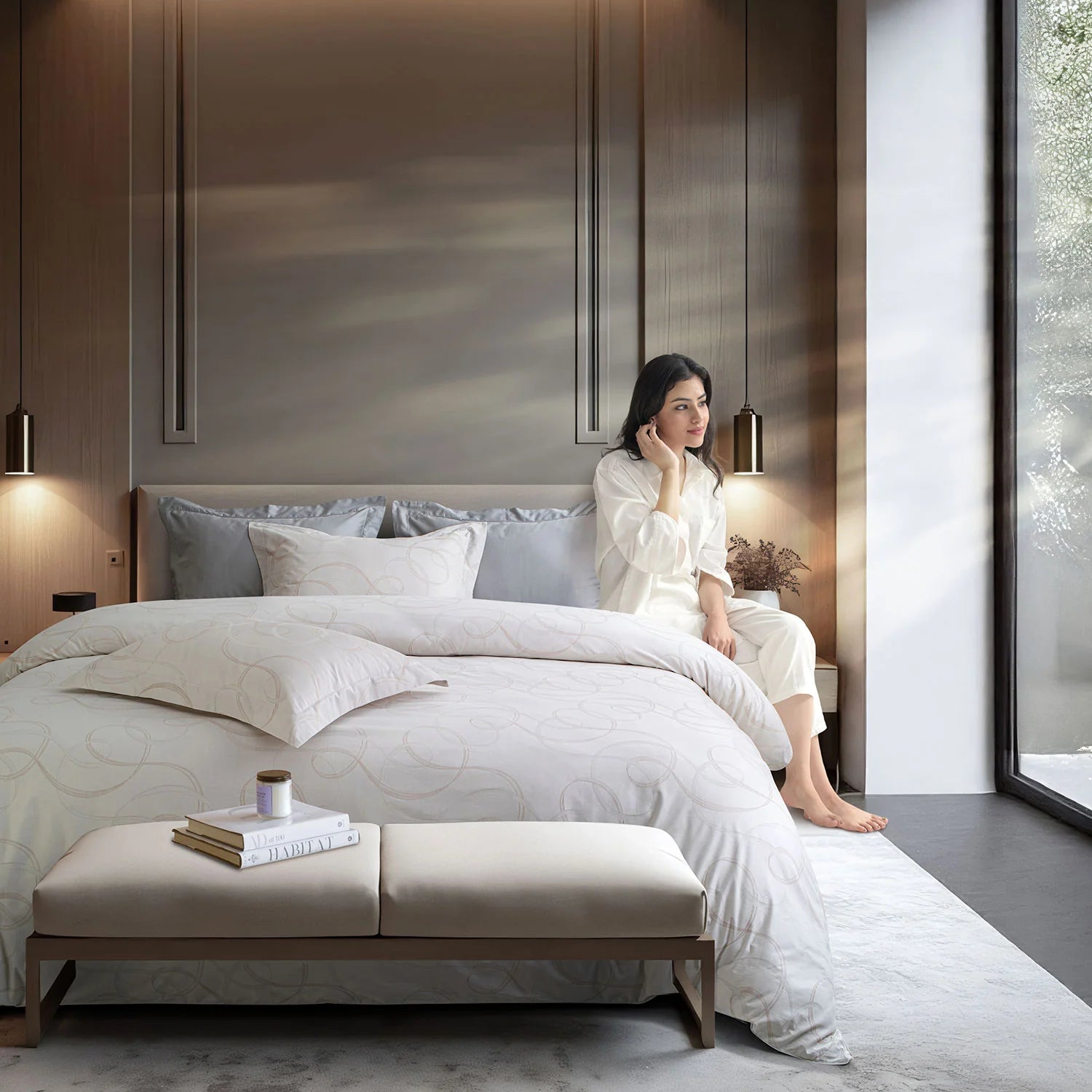 700 TC ITALIAN COUTURE LUXURY BEDSHEET SET 205