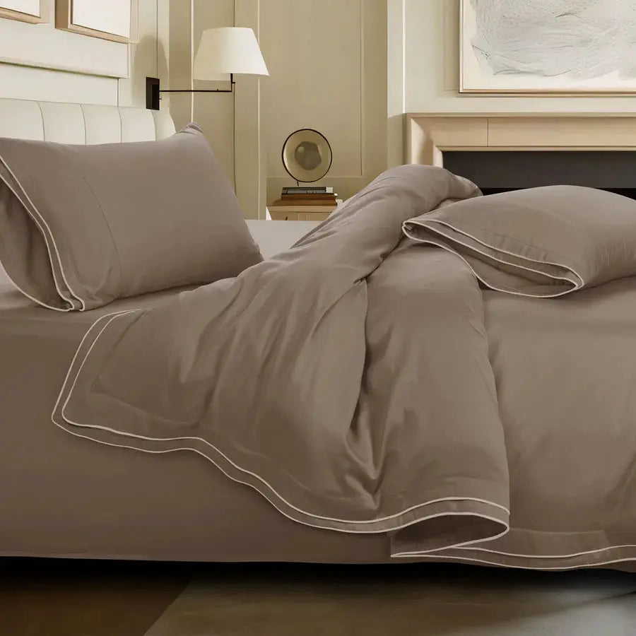 Premium 500 TC 100% Cotton Dolce Vita Bedding Brown SPREAD HOME PROD PVT LTD.