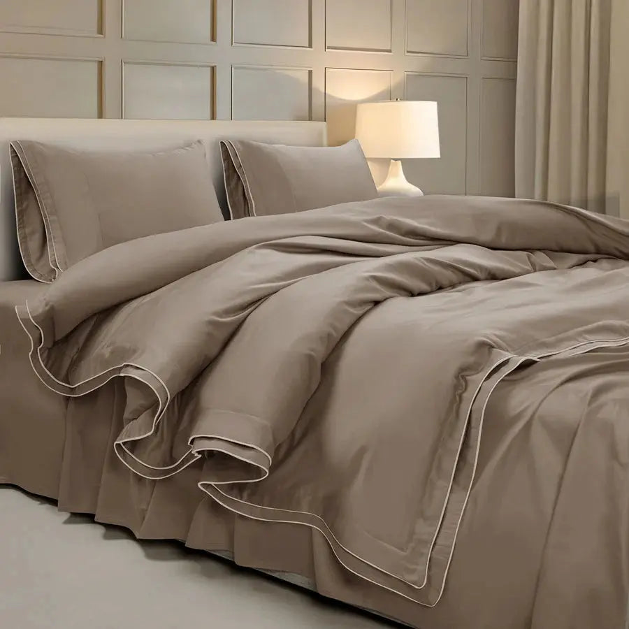 Premium 500 TC 100% Cotton Dolce Vita Bedding Brown SPREAD HOME PROD PVT LTD.