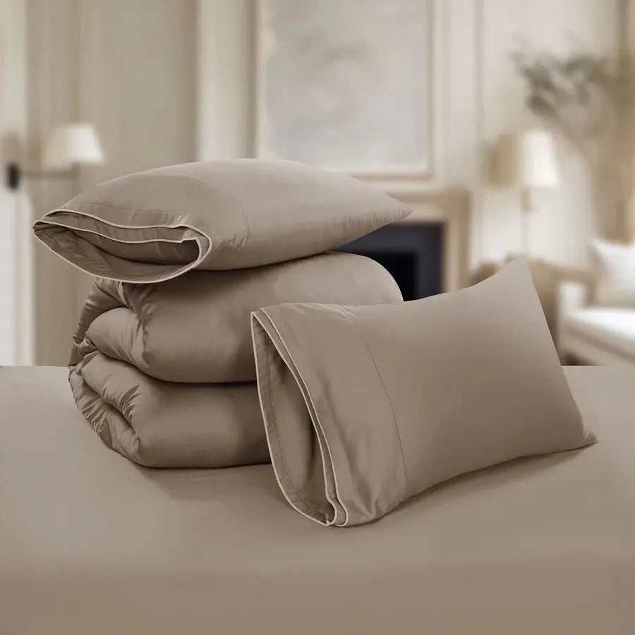 Premium 500 TC 100% Cotton Dolce Vita Bedding Brown SPREAD HOME PROD PVT LTD.