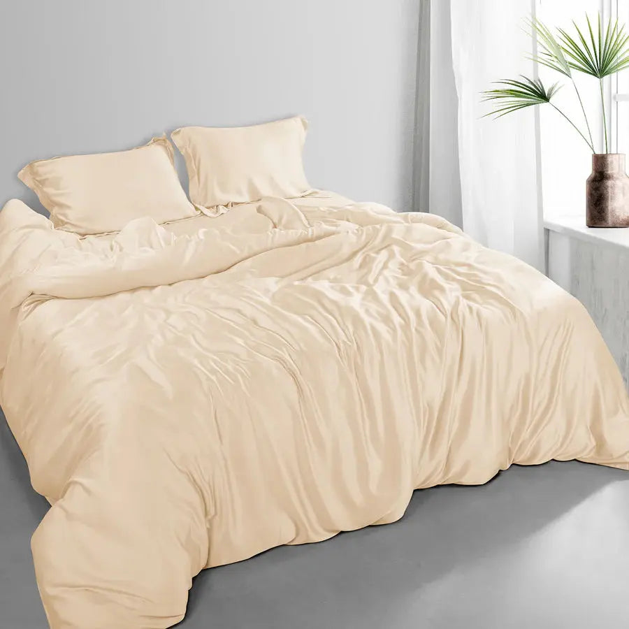 Spread Home BAMBOO PERFORMANCE BEDSHEET Vanilla - grahsajja