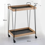Classic Oakwood Serving Cart - grahsajja
