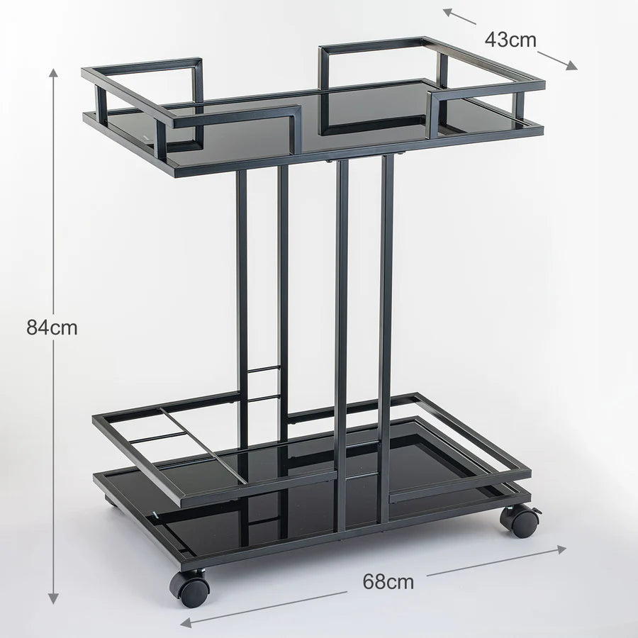 Gilded Glass Trolley with Steel Framework Regular price - grahsajja