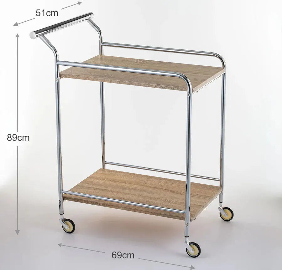 Elegant Ebony Serving Cart with Brass Accents Regular price - grahsajja