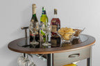 Wooden Trolley With Metal Frame - grahsajja