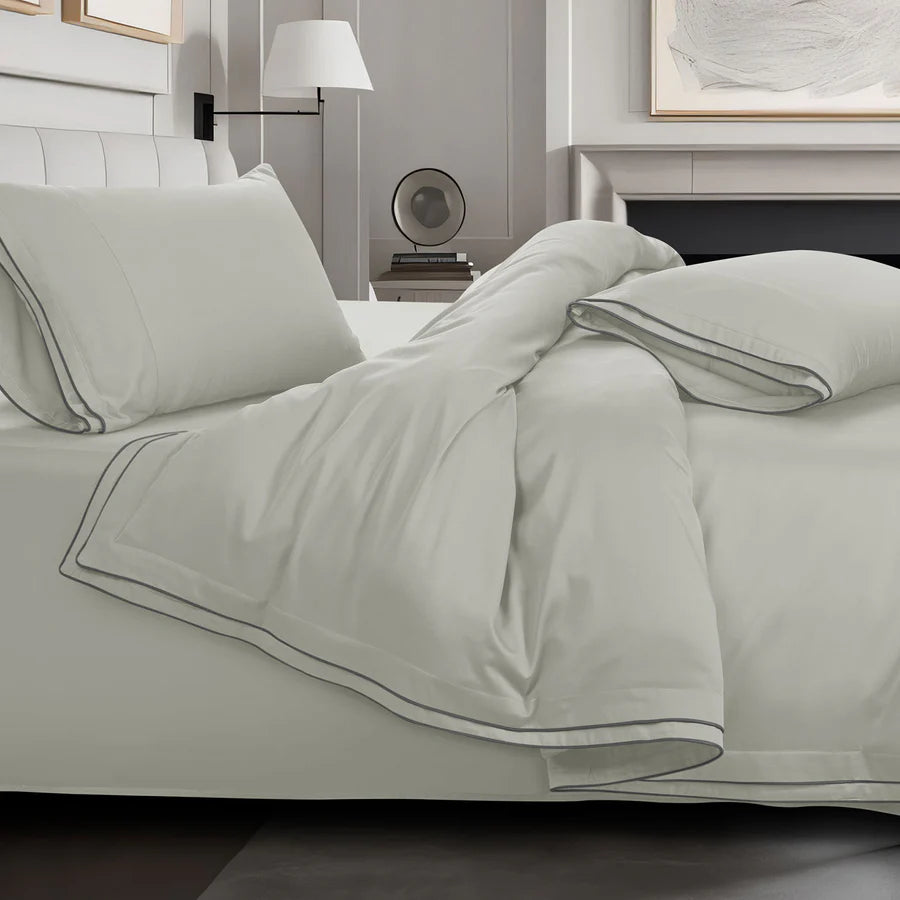 Premium 500 TC 100% Cotton Dolce Vita Bedding Light Grey