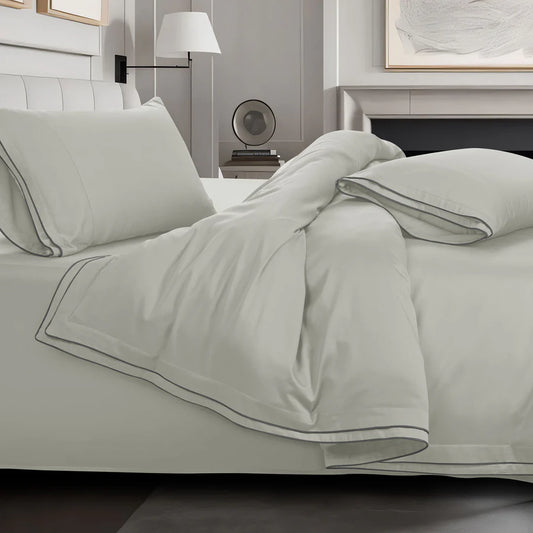 Premium 500 TC 100% Cotton Dolce Vita Bedding Light Grey