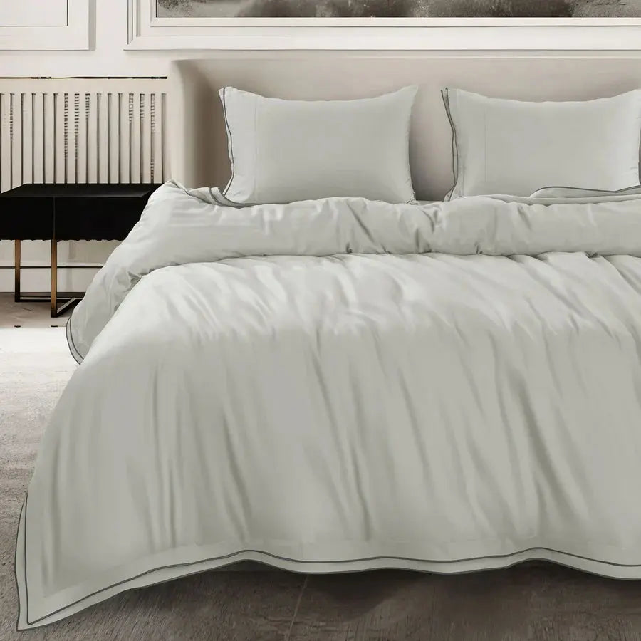 Premium 500 TC 100% Cotton Dolce Vita Bedding Light Grey SPREAD HOME PROD PVT LTD.