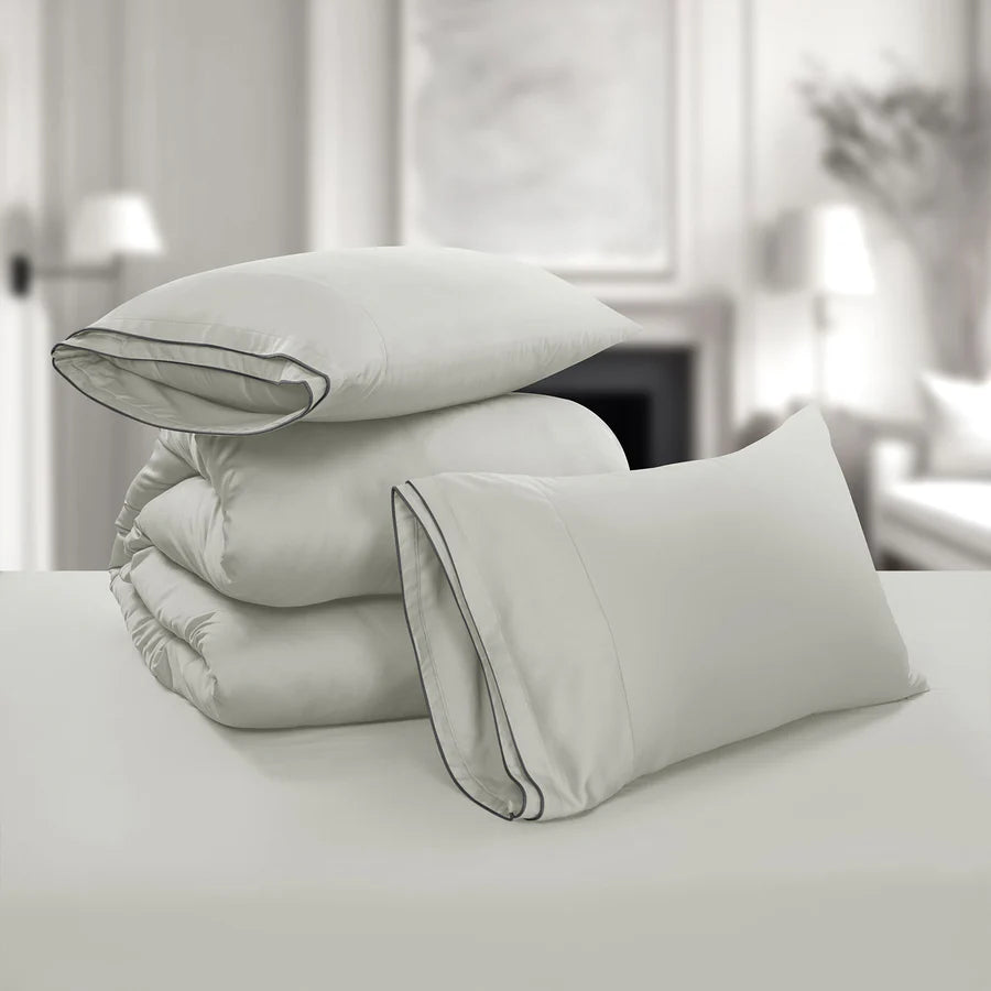 Premium 500 TC 100% Cotton Dolce Vita Bedding Light Grey