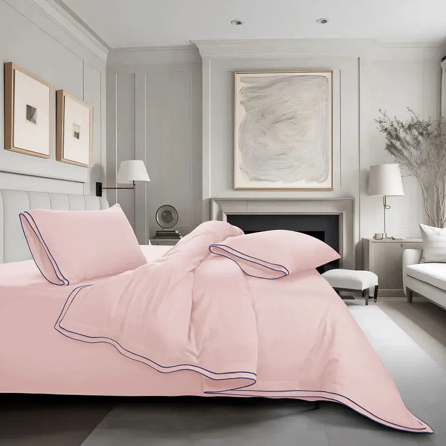 Premium 500 TC 100% Cotton Dolce Vita Bedding Pink SPREAD HOME PROD PVT LTD.