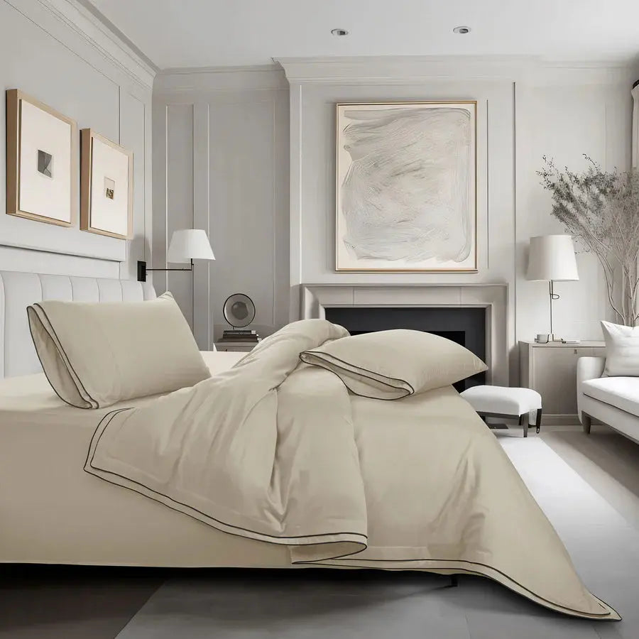 Premium 500 TC 100% Cotton Dolce Vita Bedding Sand SPREAD HOME PROD PVT LTD.