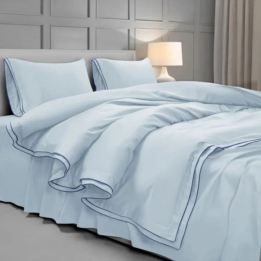 Premium 500 TC 100% Cotton Dolce Vita Bedding Sky Blue SPREAD HOME PROD PVT LTD.