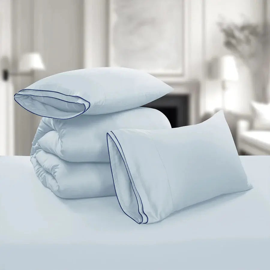 Premium 500 TC 100% Cotton Dolce Vita Bedding Sky Blue SPREAD HOME PROD PVT LTD.