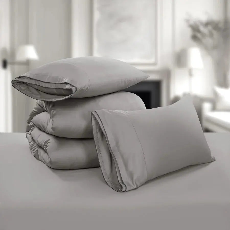 Premium 500 TC 100% Cotton Dolce Vita Bedding Steel grey SPREAD HOME PROD PVT LTD.
