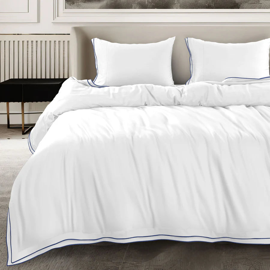 Premium 500 TC 100% Cotton Dolce Vita Bedding White