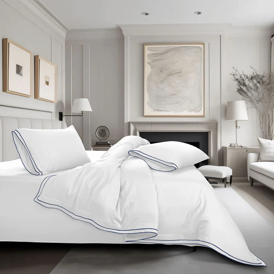 Premium 500 TC 100% Cotton Dolce Vita Bedding White