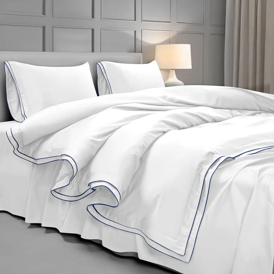 Premium 500 TC 100% Cotton Dolce Vita Bedding White