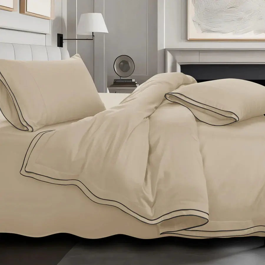 Premium 500 TC 100% Cotton Dolce Vita Bedding Gold SPREAD HOME PROD PVT LTD.