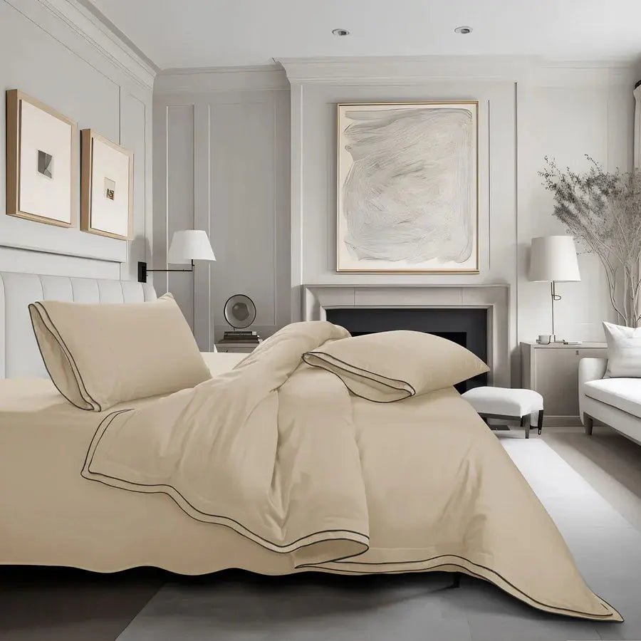 Premium 500 TC 100% Cotton Dolce Vita Bedding Gold SPREAD HOME PROD PVT LTD.