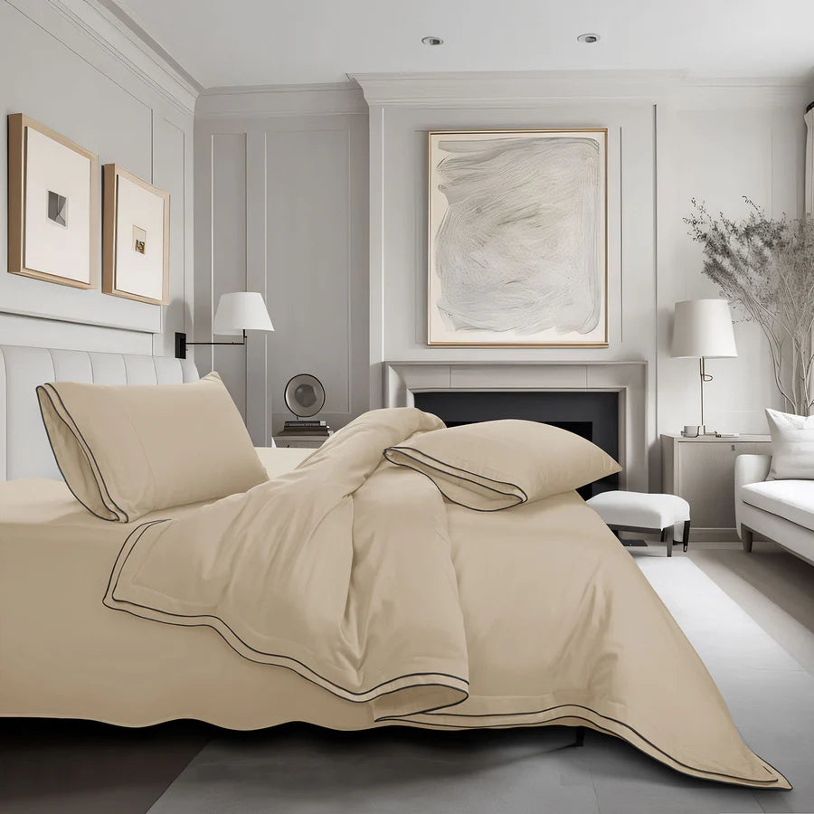 Premium 500 TC 100% Cotton Dolce Vita Bedding Gold
