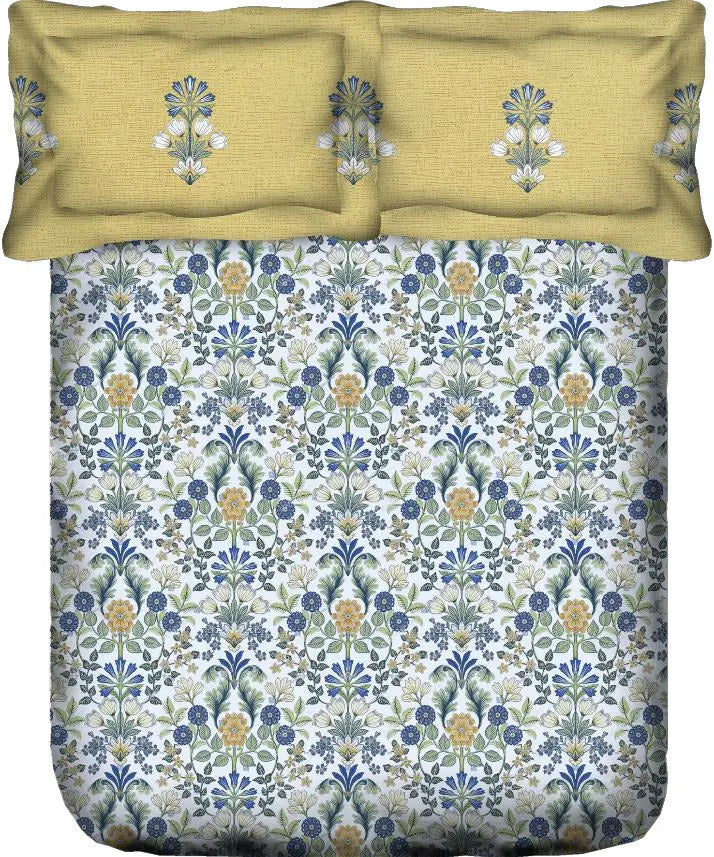 Portico Dazzle Double Bedsheet 224x254cm - Multicolour Print