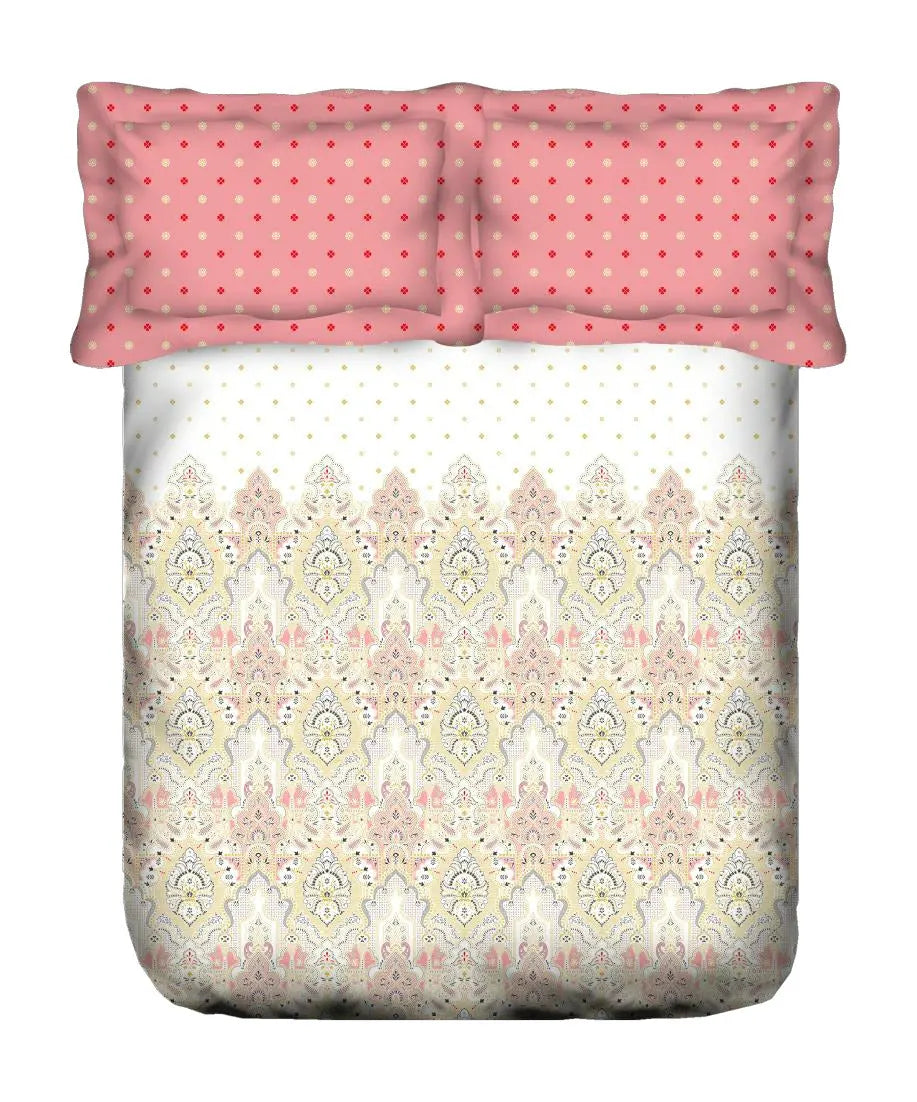 Portico Lavender Cotton Super King Bedsheet with 2 Pillow Covers