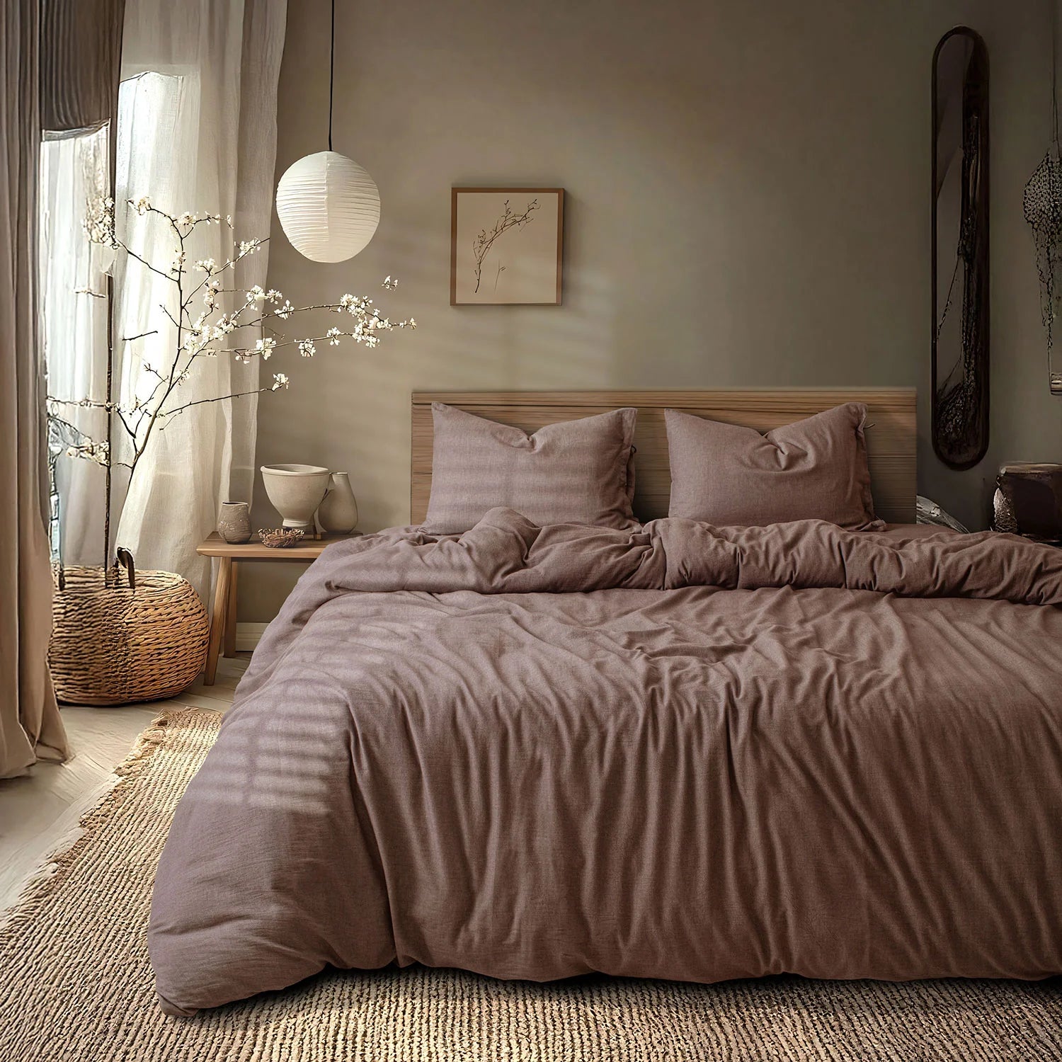 LINEN COTTON BEDSHEETS - EVERYDAY SOFTNESS CHOCO