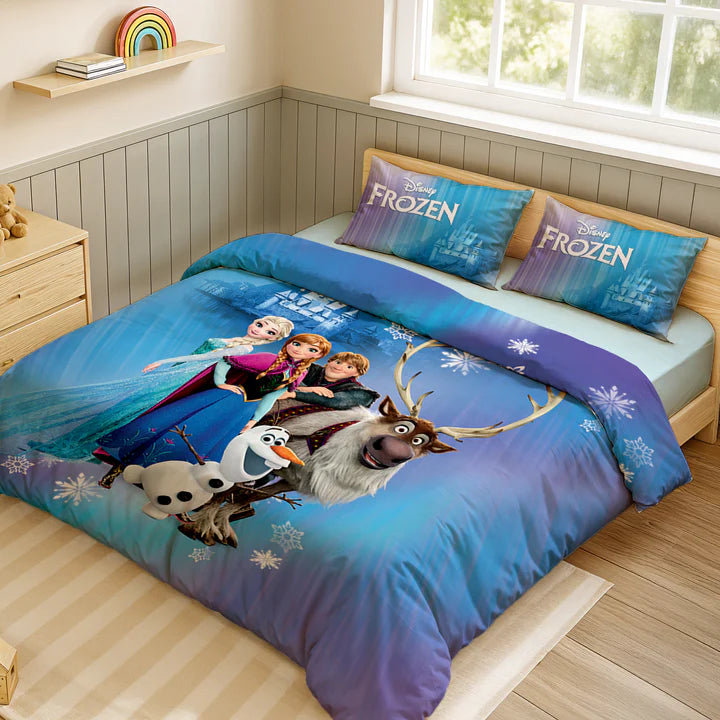 Disney Frozen Digital Printed 300TC Cotton Bedsheet