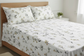 Sterling Summer 100% CottonPrinted Super King Bedsheet with 2Pillow Cover SS2026 WT