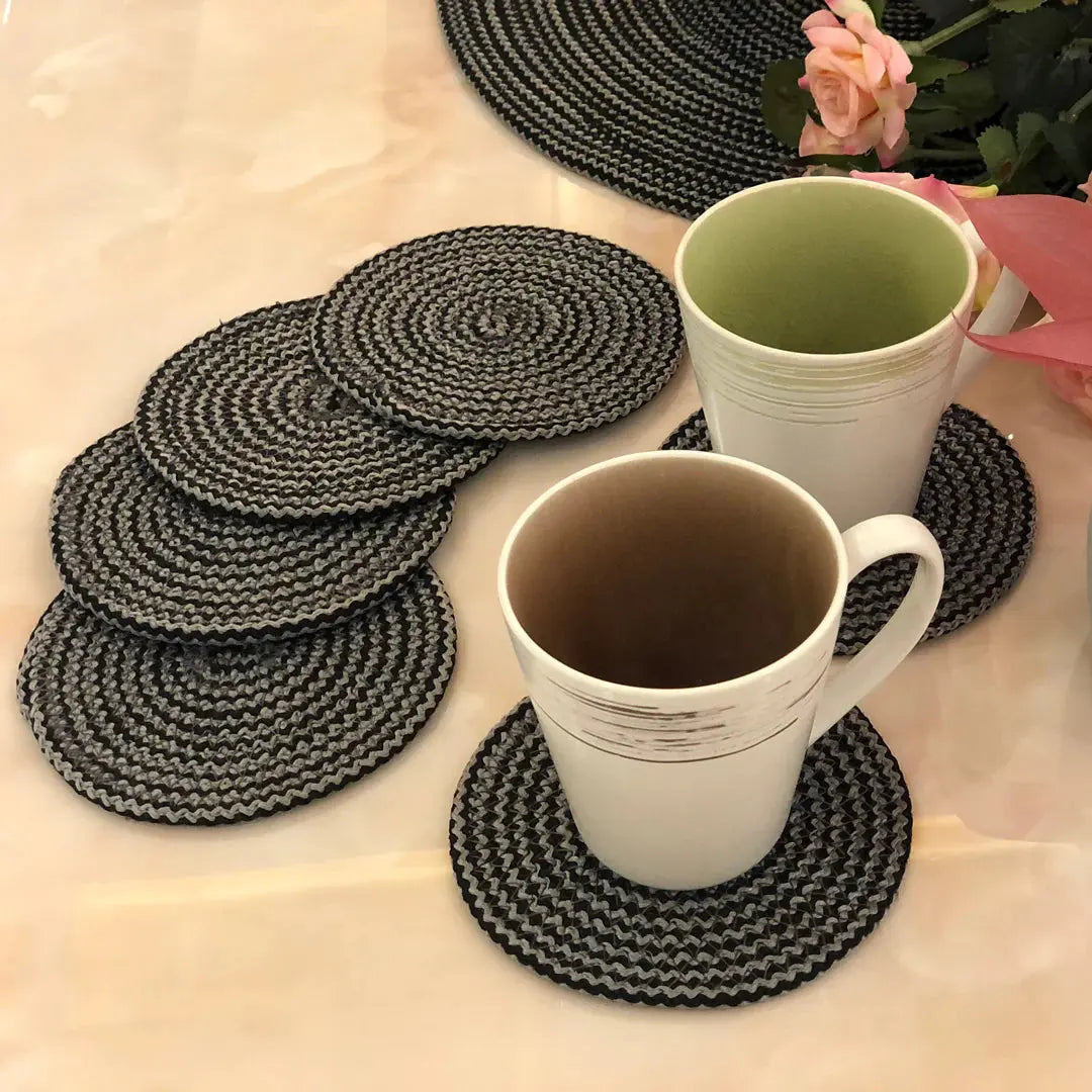 Knit Craft Coasters (6pc Set) - grahsajja