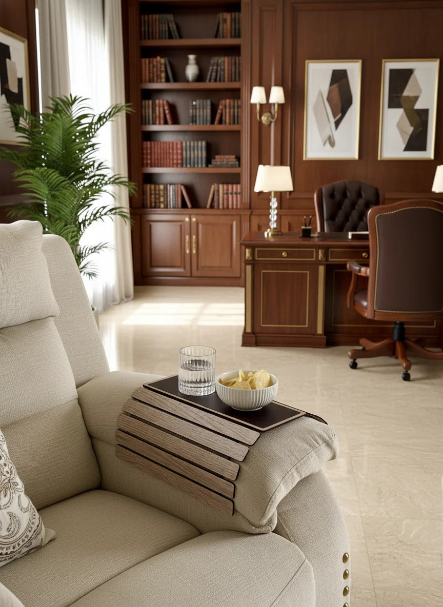 Sofa Armrest Tray | Cream